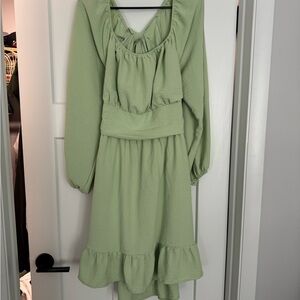 Green Long Sleeve Dress